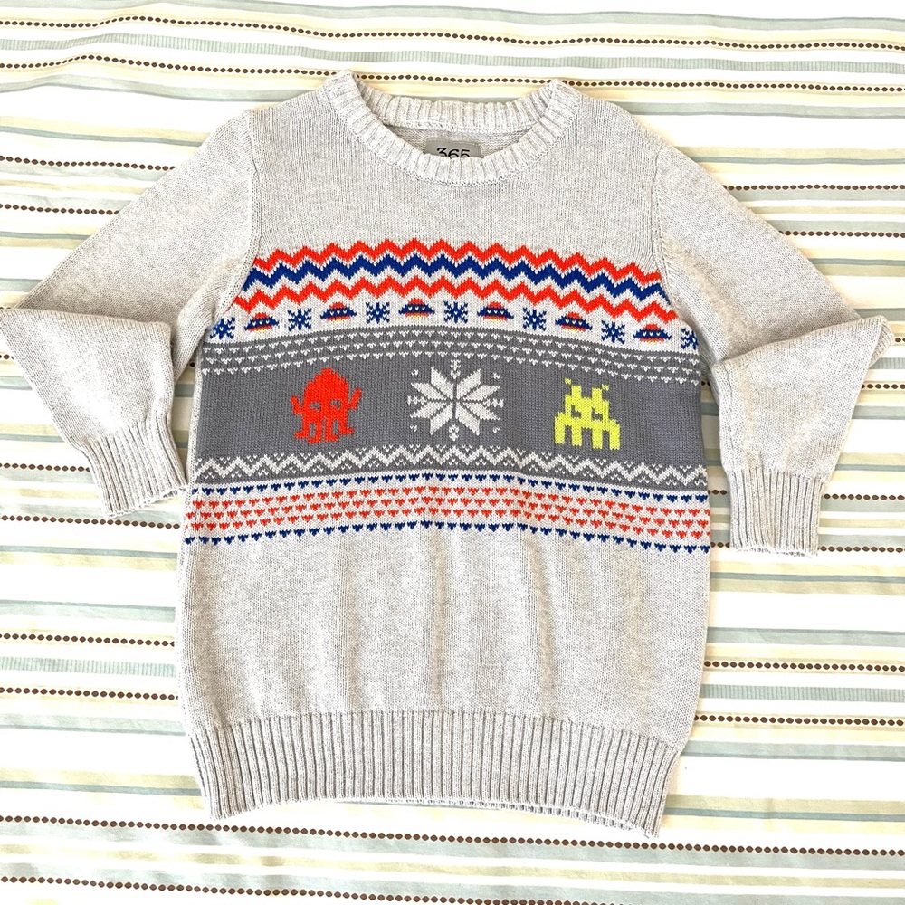 Holiday sweaters for little boys.